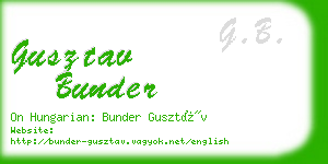 gusztav bunder business card